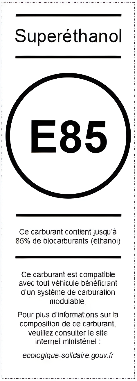 Etiquette-E85